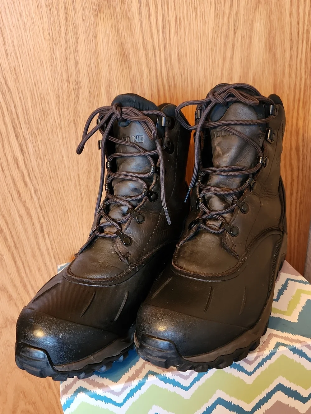 Wolverine Brown  Lace-Up Waterproof Work Boots